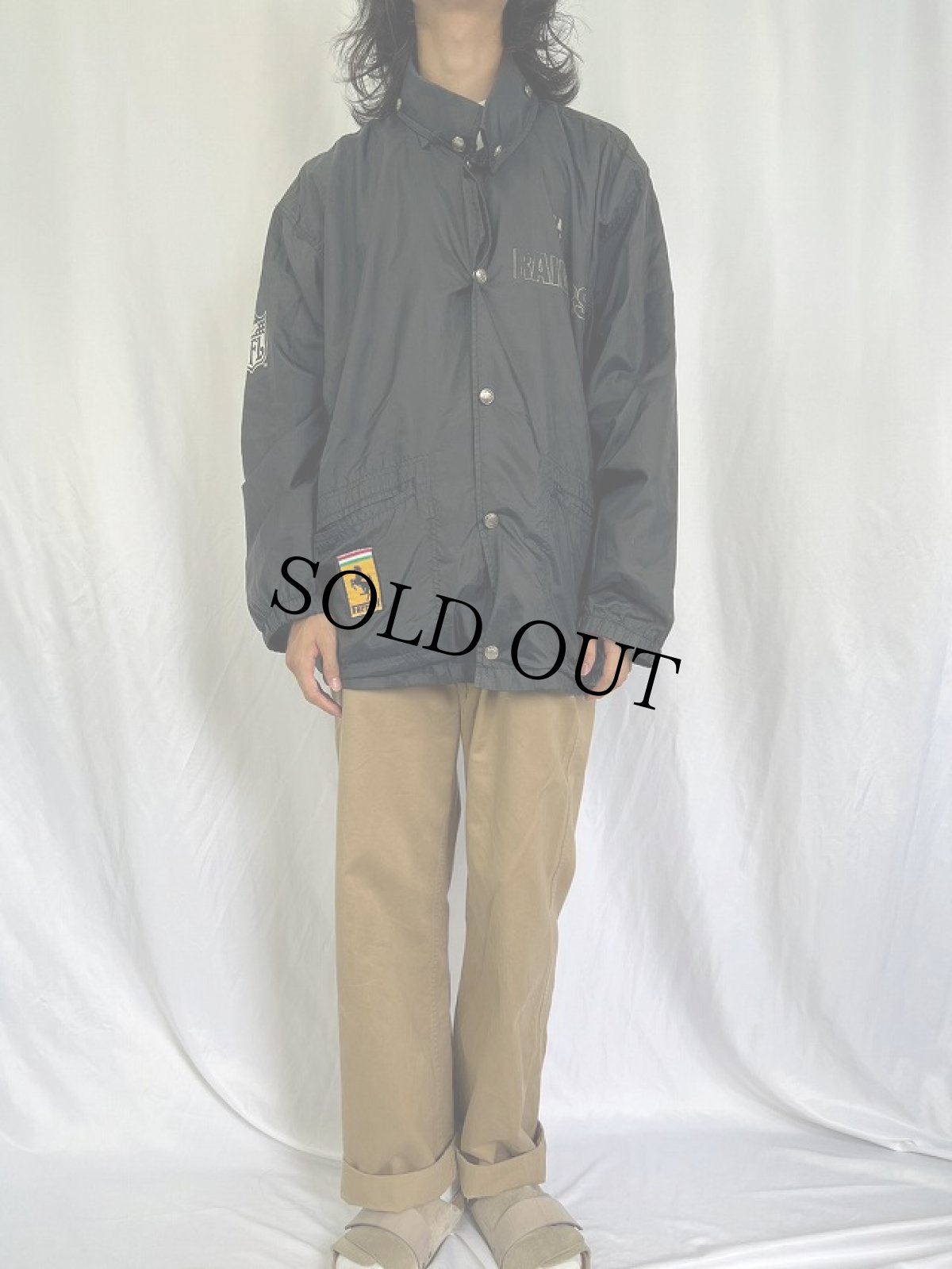 画像2: RAIDERS フットボールチーム ポリジャケット XL (2)