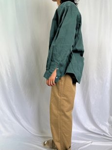 画像3: 90's Ralph Lauren ポロベア刺繍 ボタンダウンコットンシャツ XL (3)