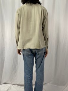 画像4: 40's TOWNCRAFT レーヨンギャバジン オープンカラーシャツ M (4)