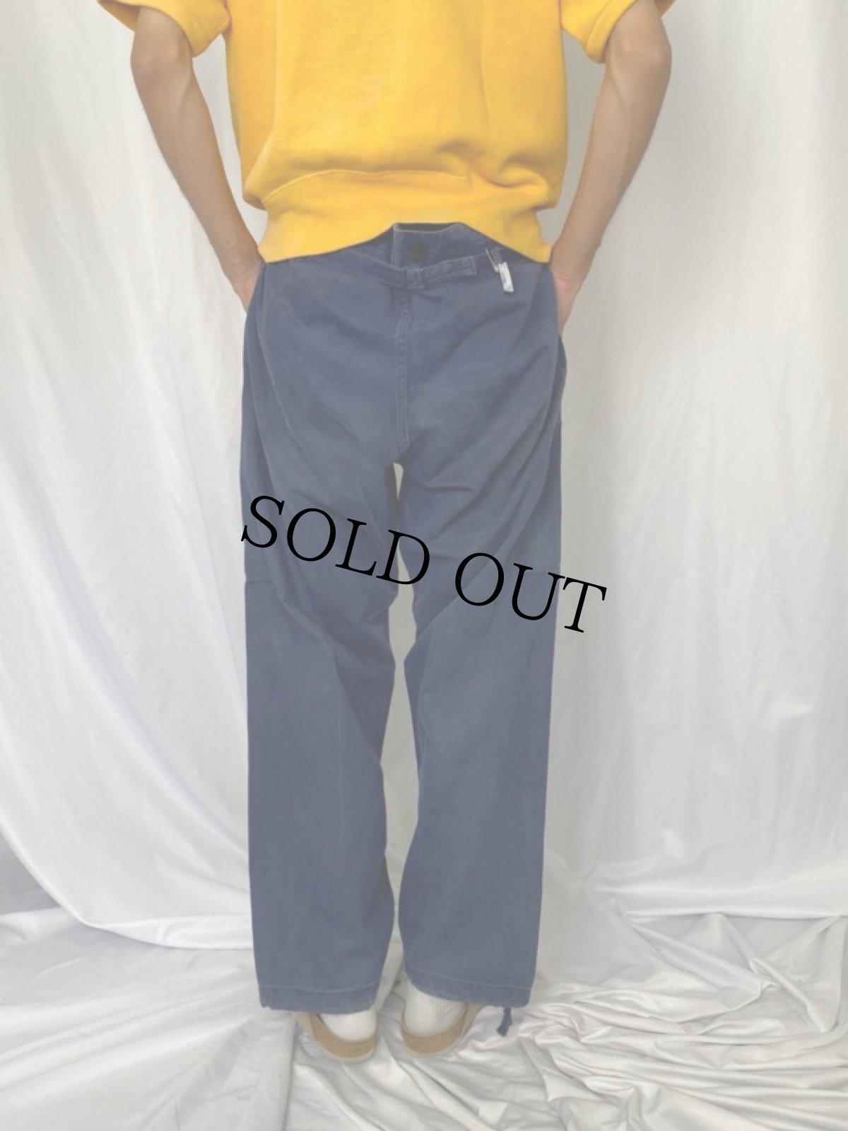 画像4: 80's G.WAHLER ドイツ軍 HBTワークパンツ W40 (4)