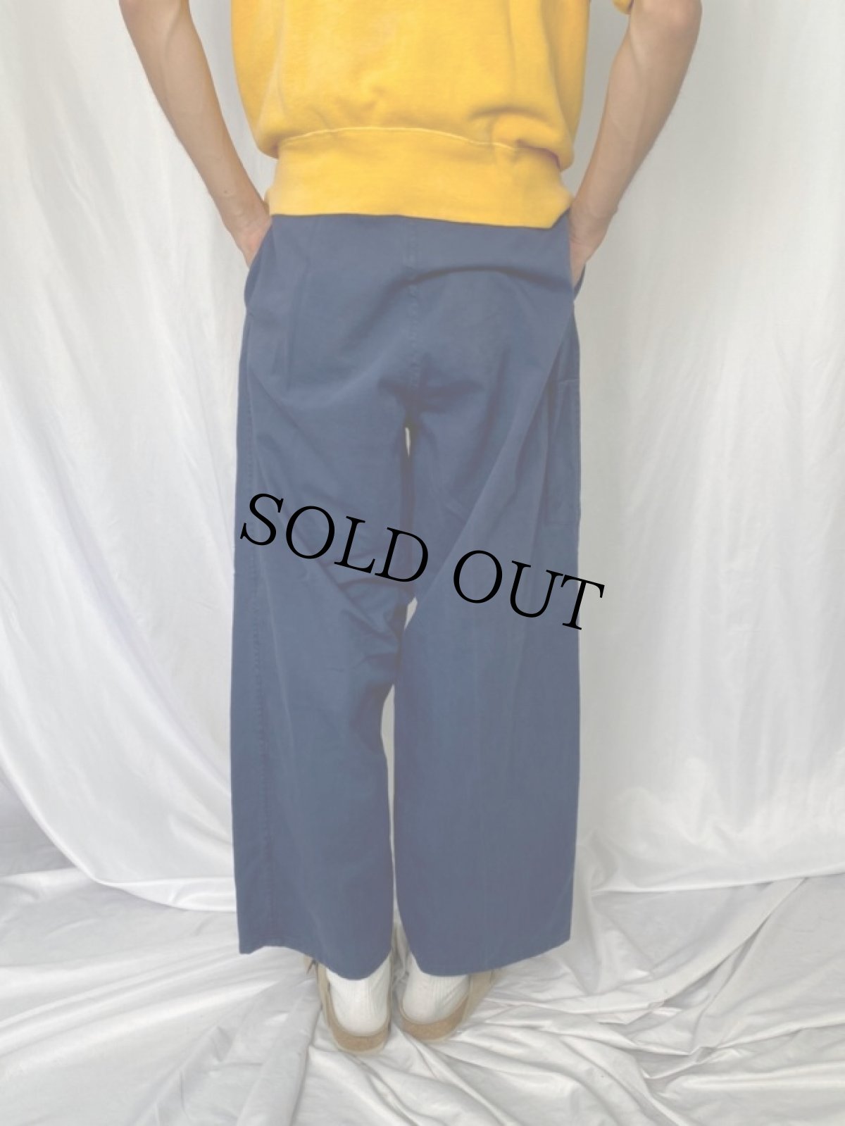 画像4: 60's〜 EURO コットンワークパンツ W32-36 (4)