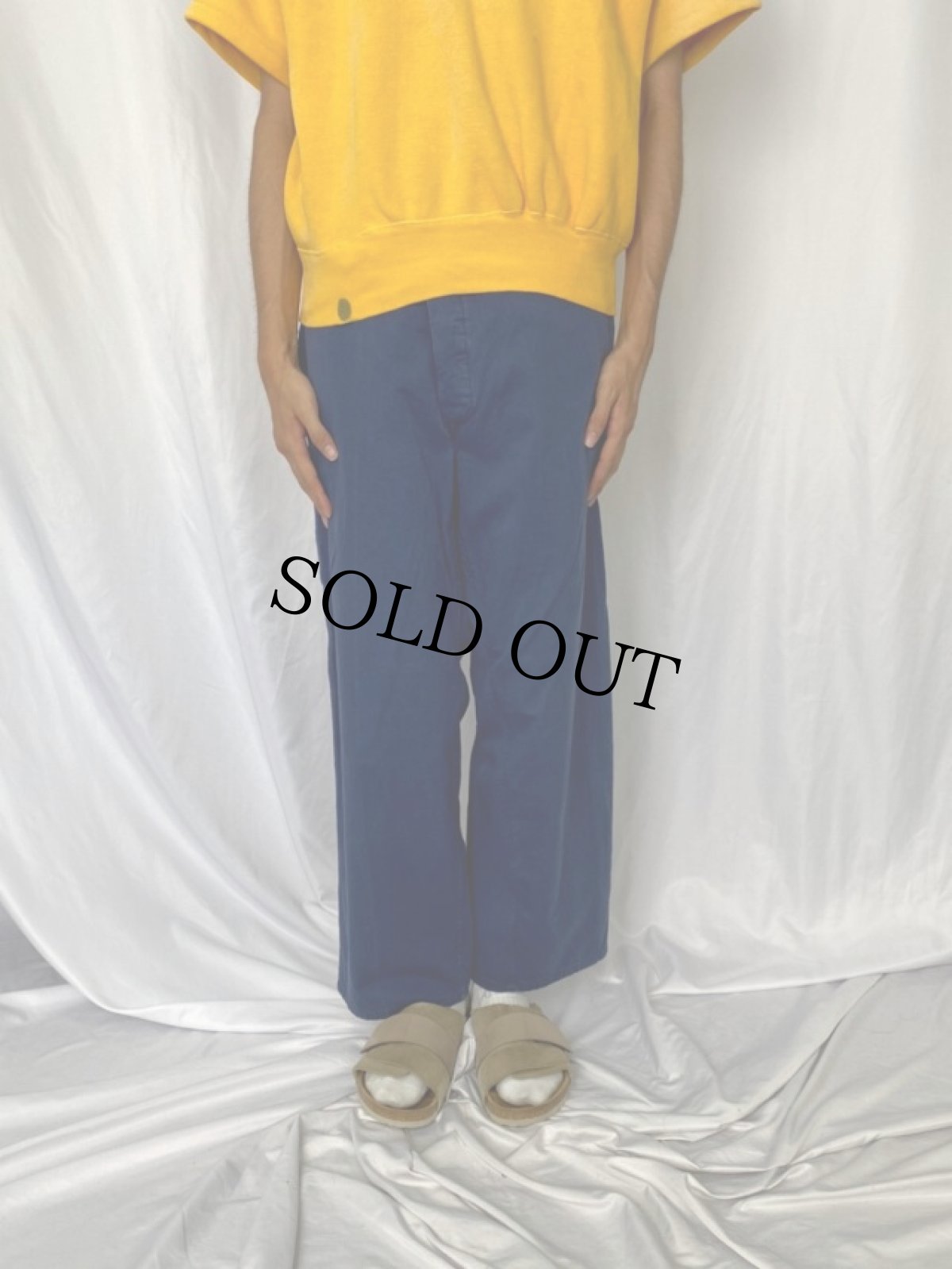 画像2: 60's〜 EURO コットンワークパンツ W32-36 (2)