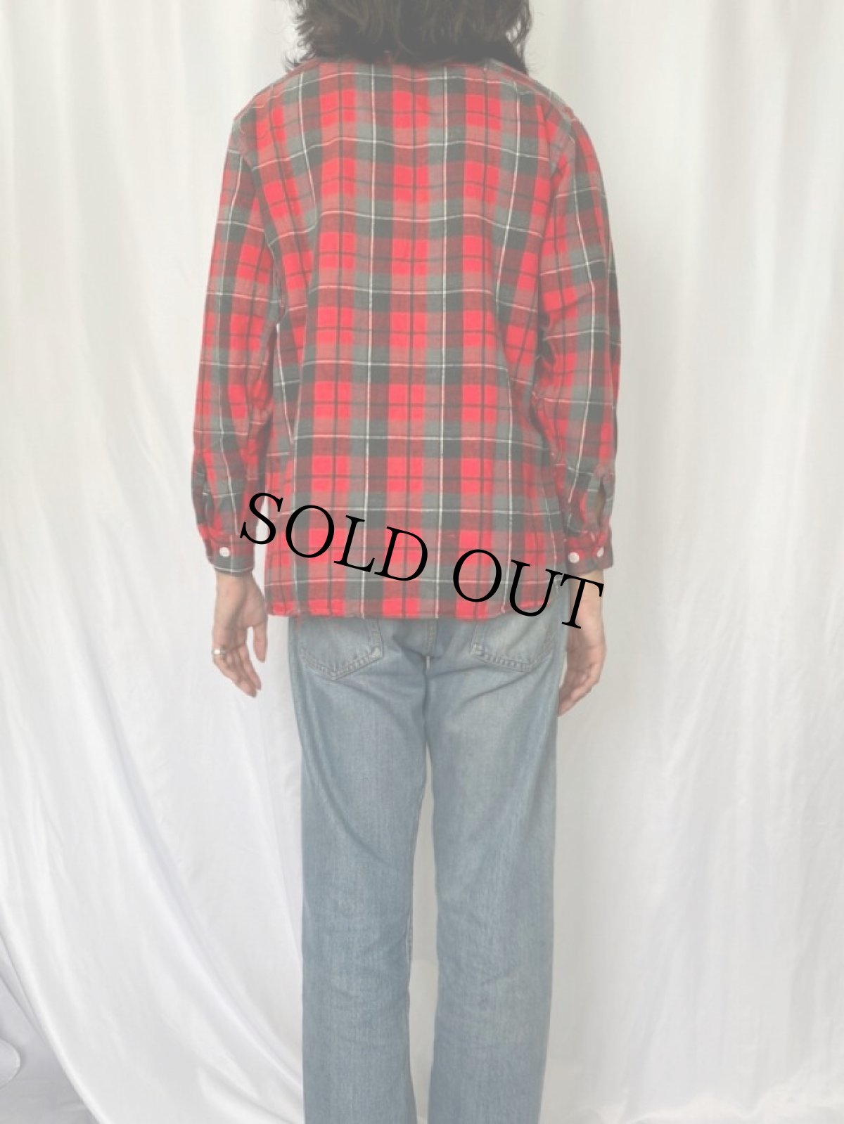 画像4: 60's BIGMAC マチ付き チェック柄 ヘビーネルシャツ M (4)