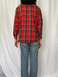 画像4: 60's BIGMAC マチ付き チェック柄 ヘビーネルシャツ M (4)