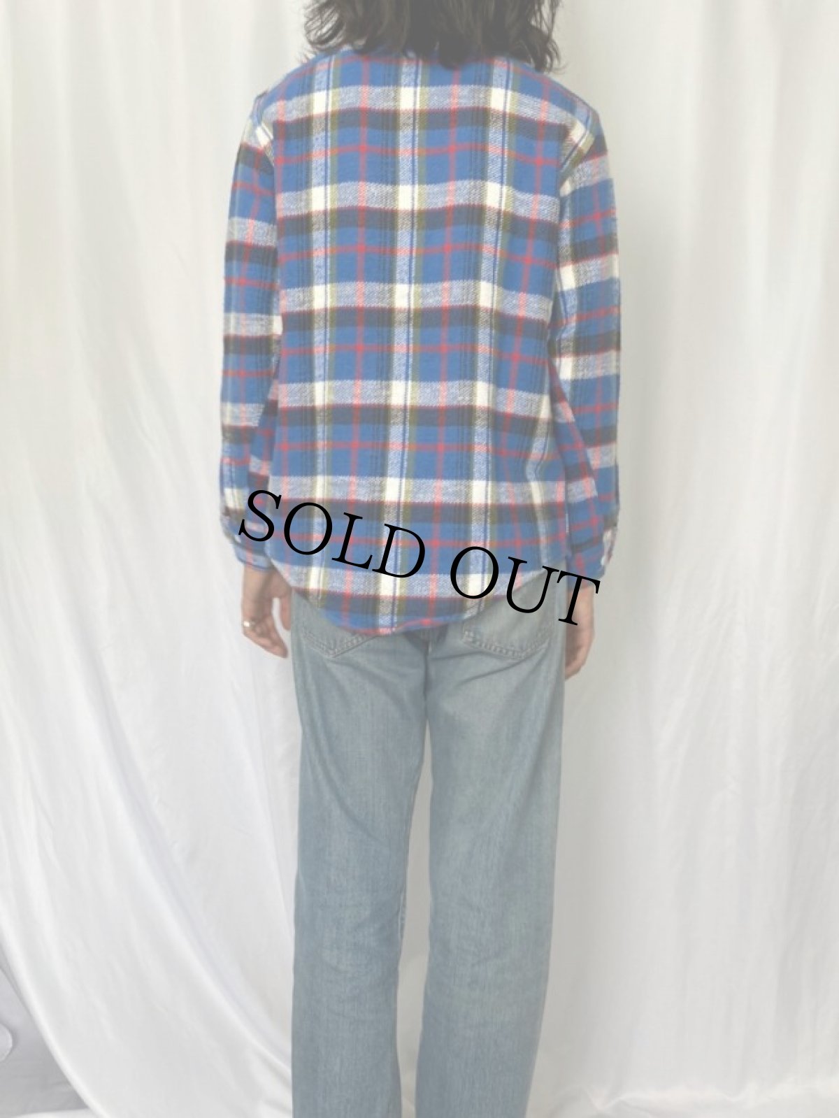 画像4: 60's BIGMAC チェック柄 ヘビーネルシャツ M (4)