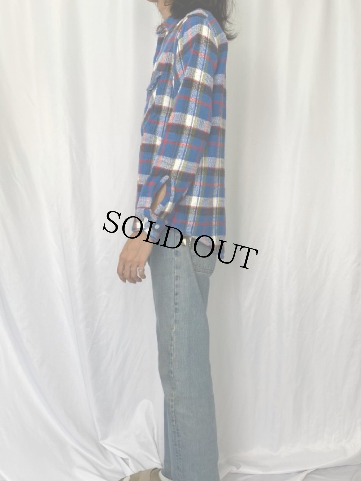 画像3: 60's BIGMAC チェック柄 ヘビーネルシャツ M (3)