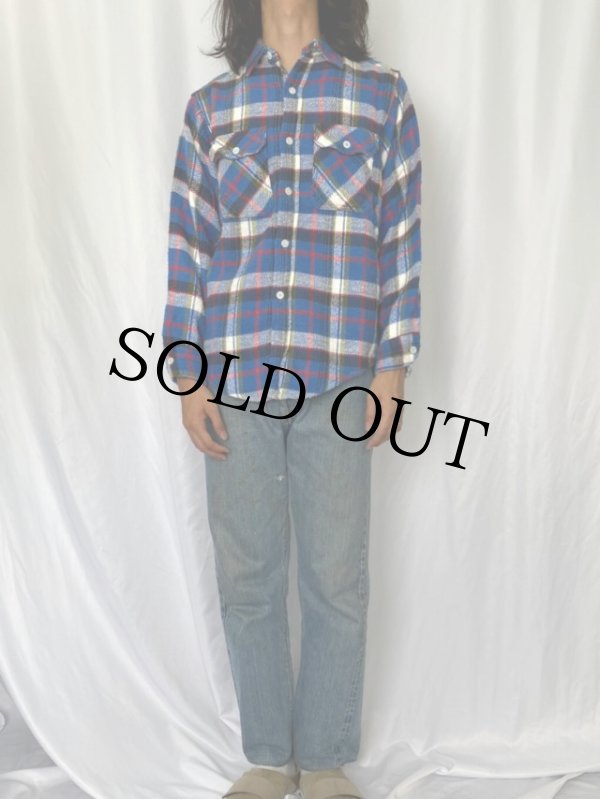 60S BIGMAC ヘビーコットンネルシャツ S 70Sビンテージ50S 501XX