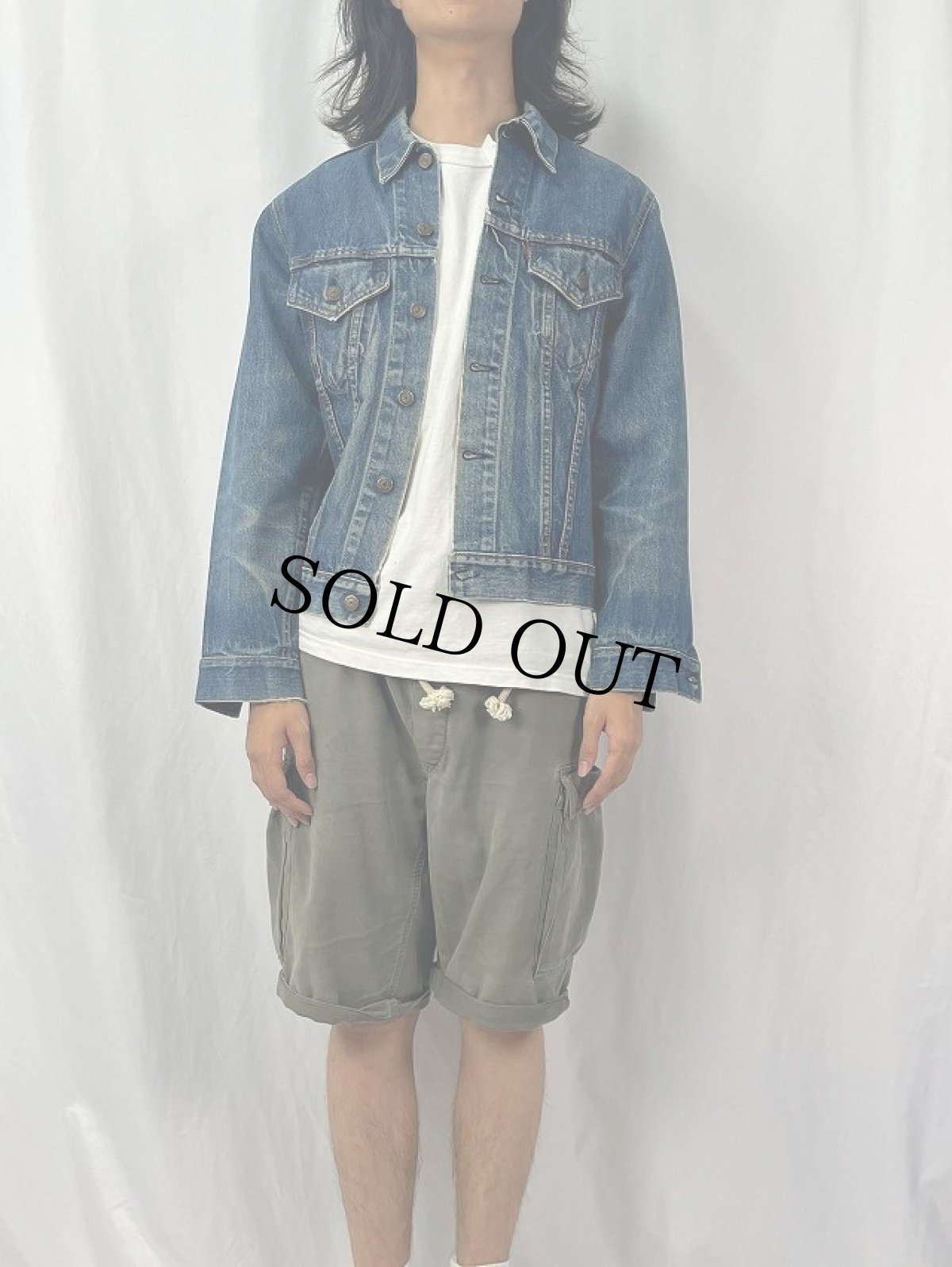 画像2: 60's LEVI'S 70505 BIGE デニムジャケット (2)