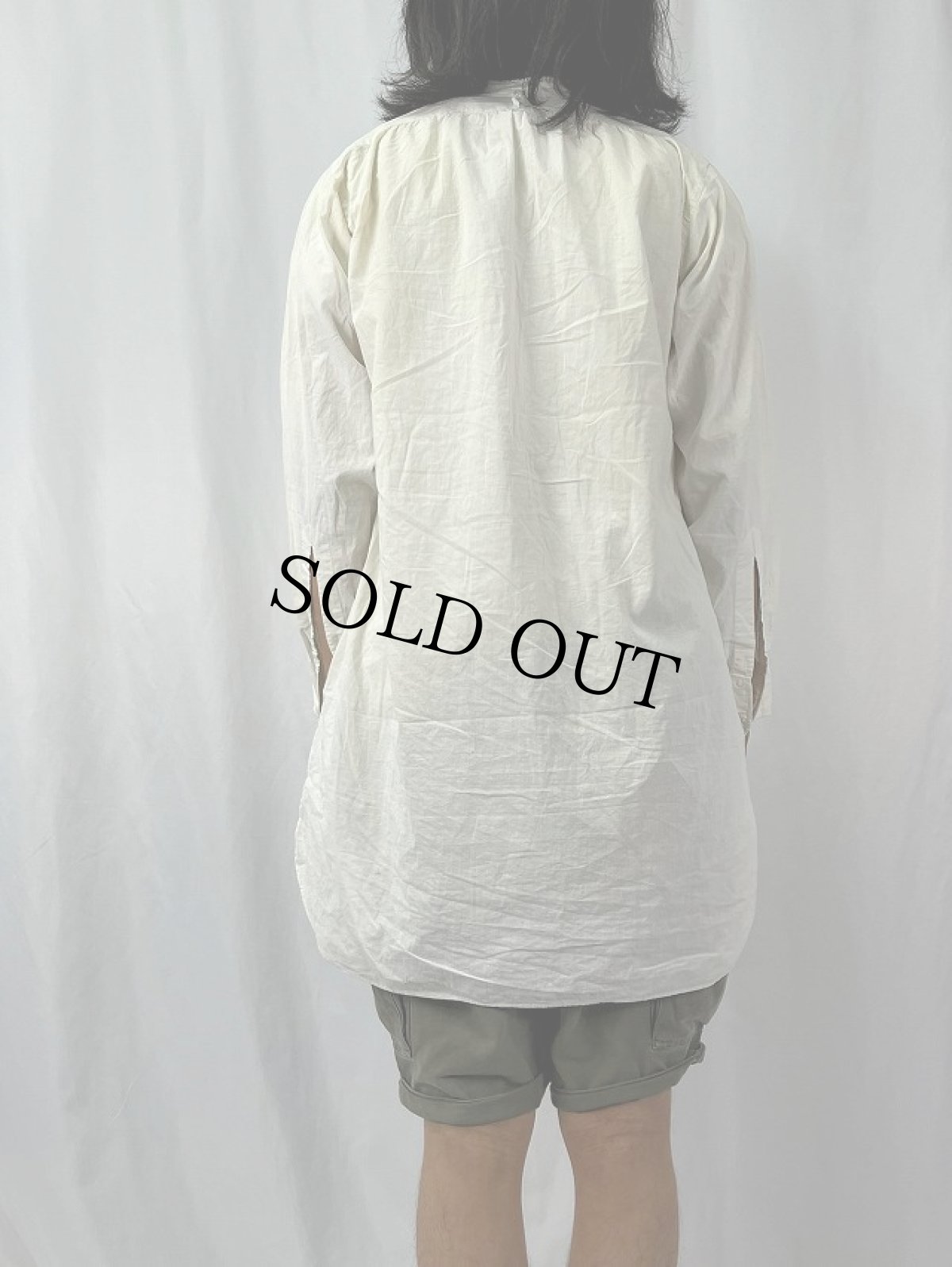 画像4: 〜30's "イカ胸×ダブルカフス×デタッチャブルカラー×マチ付き" ドレスシャツ (4)