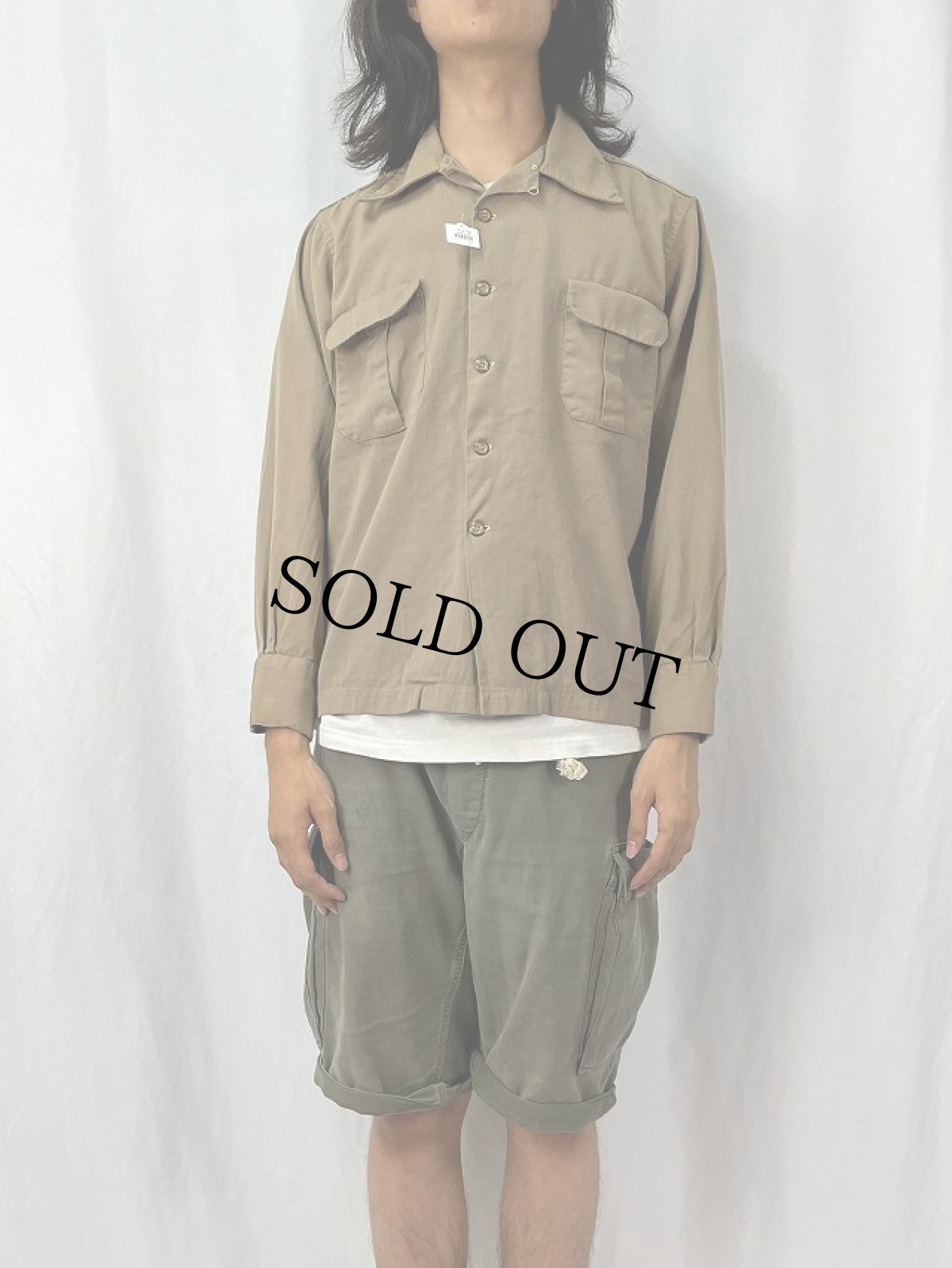 画像2: 50's ウールオープンカラーシャツ (2)