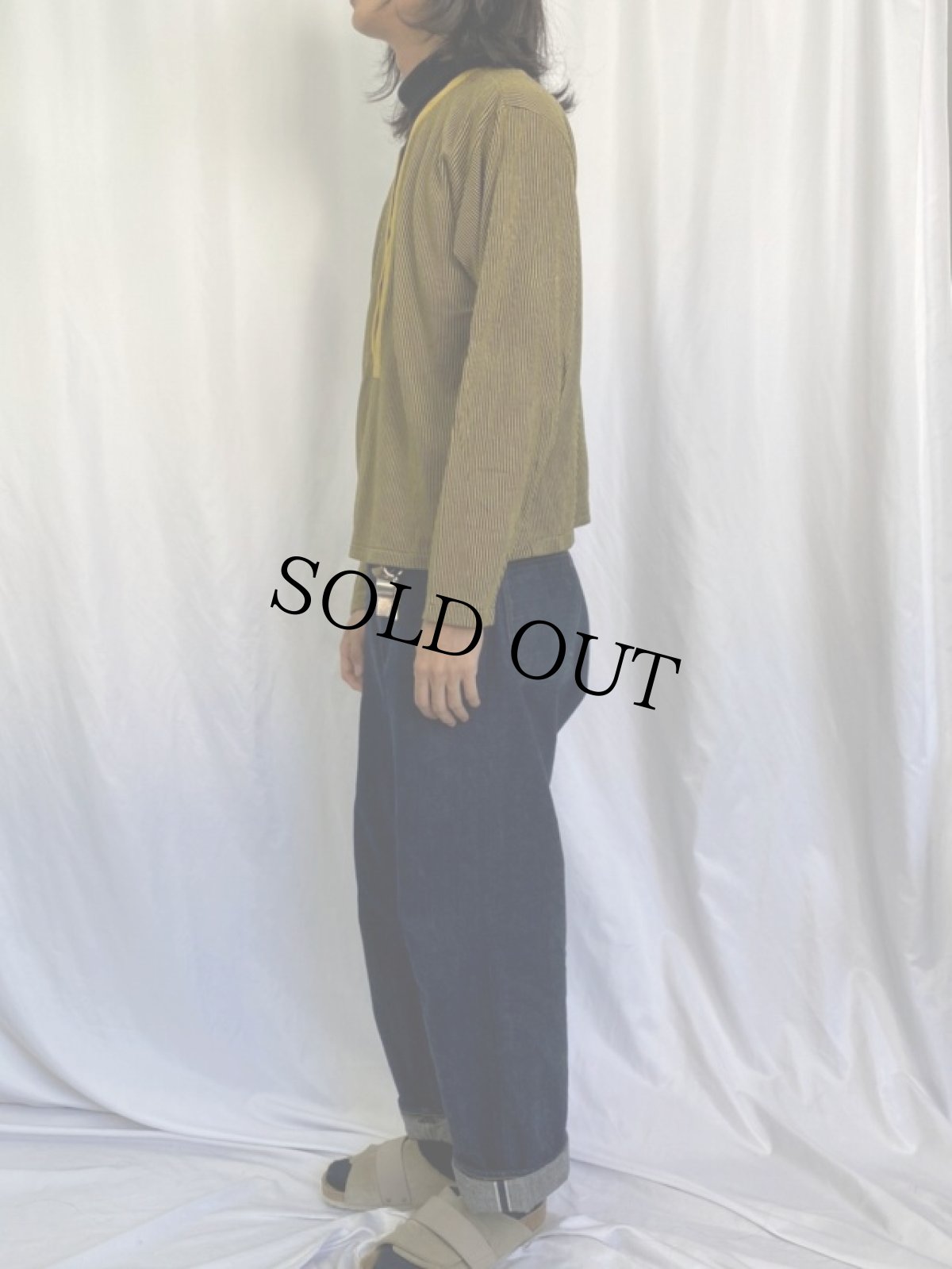 画像3: 60's NATIONAL USA製 ストライプ柄 タートルネック リブニットセーター L (3)