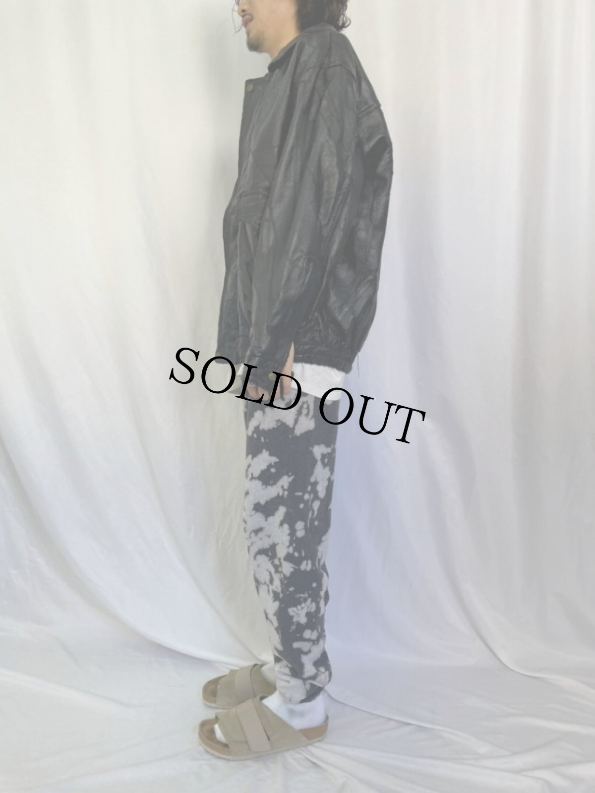 画像3: CELLINI パッチワークレザージャケット L (3)