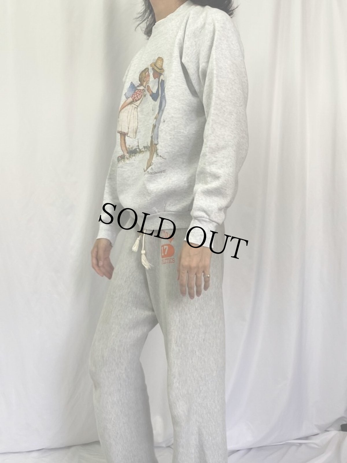 画像3: 90's Norman Rockwell CANADA製 アートプリントスウェット XL (3)