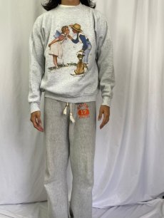 画像2: 90's Norman Rockwell CANADA製 アートプリントスウェット XL (2)