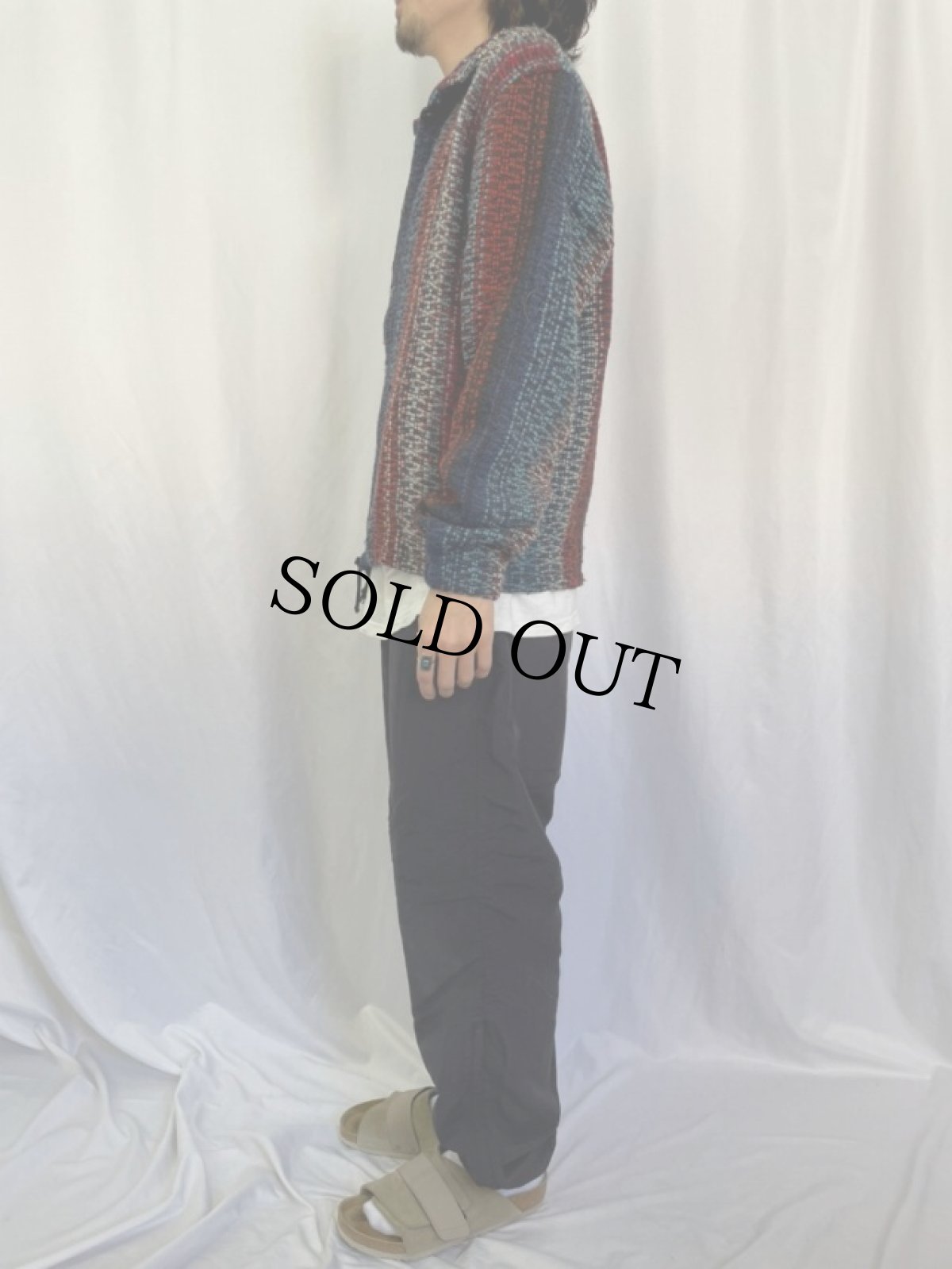 画像3: マルチストライプ柄 デザインジャケット (3)