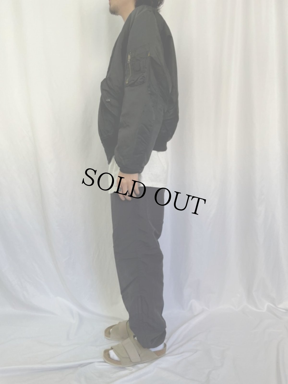 画像4: 90's〜 民間品 ALPHA INDUSTRIES,INC. MA-1 フライトジャケット LARGE (4)