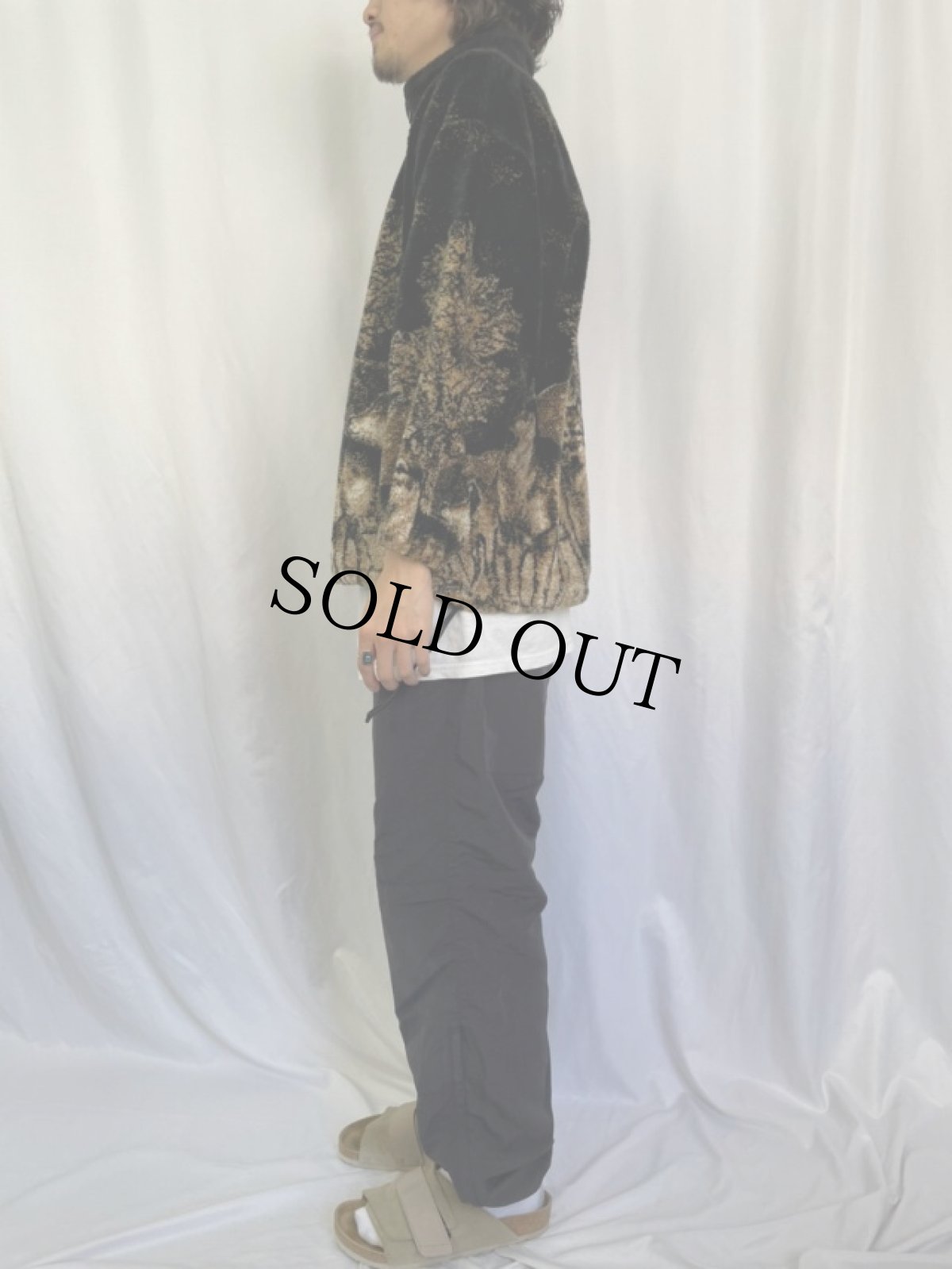 画像3: 90's〜 オオカミ柄 フリースジャケット (3)