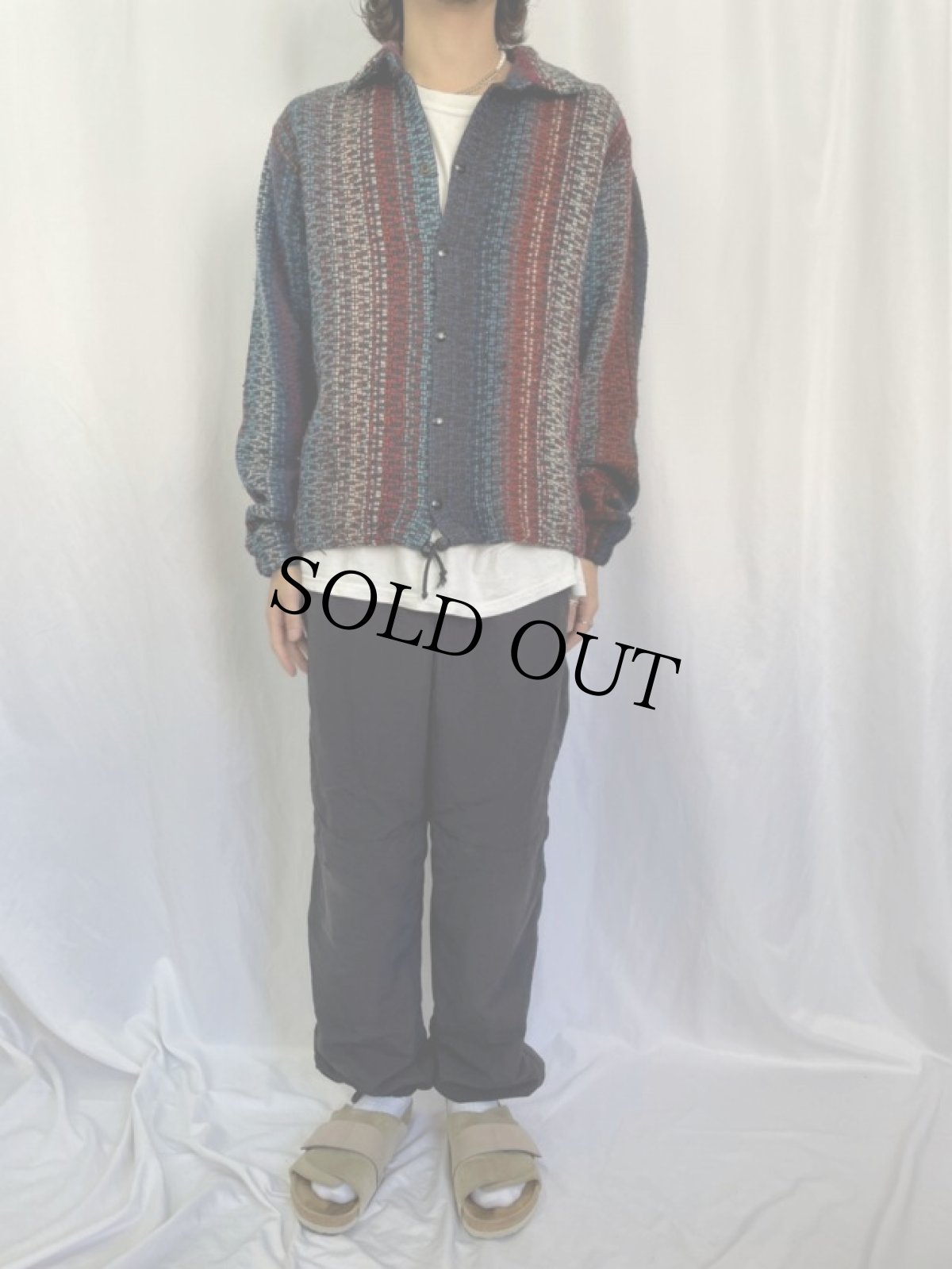 画像2: マルチストライプ柄 デザインジャケット (2)