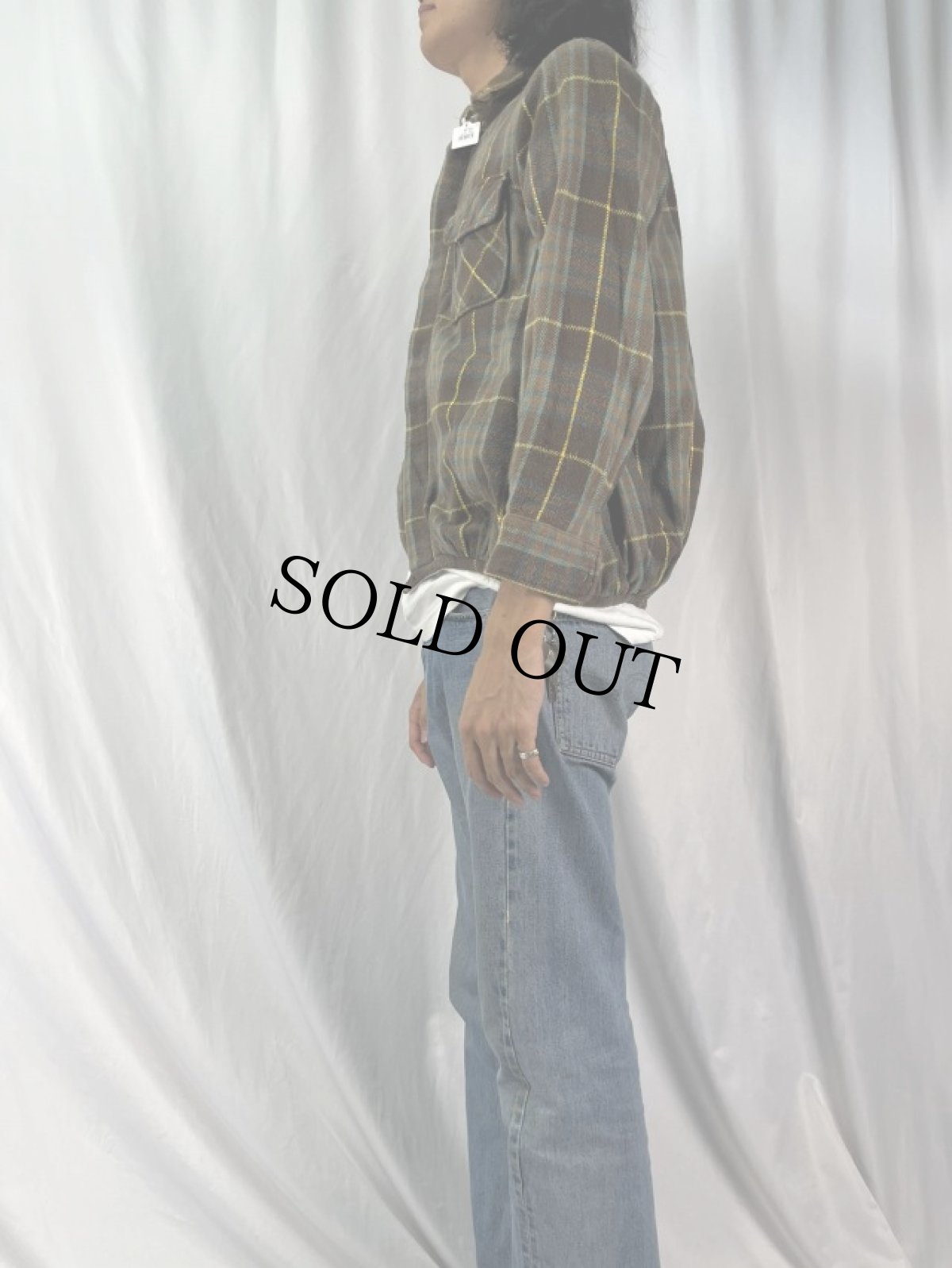 画像3: KAPITAL チェック柄 ネルシャツブルゾン S (3)