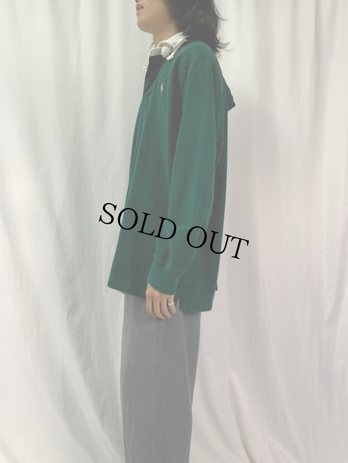 画像3: POLO Ralph Lauren フード付きラガーシャツ XL (3)