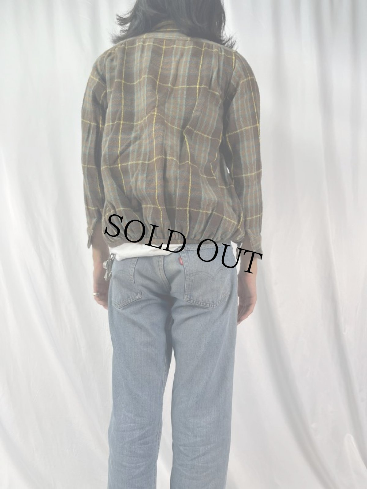 画像4: KAPITAL チェック柄 ネルシャツブルゾン S (4)