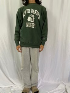 画像2: 90's Champion REVERSE WEAVE USA製 "NORTH DAKOTA RUGBY" XXL (2)