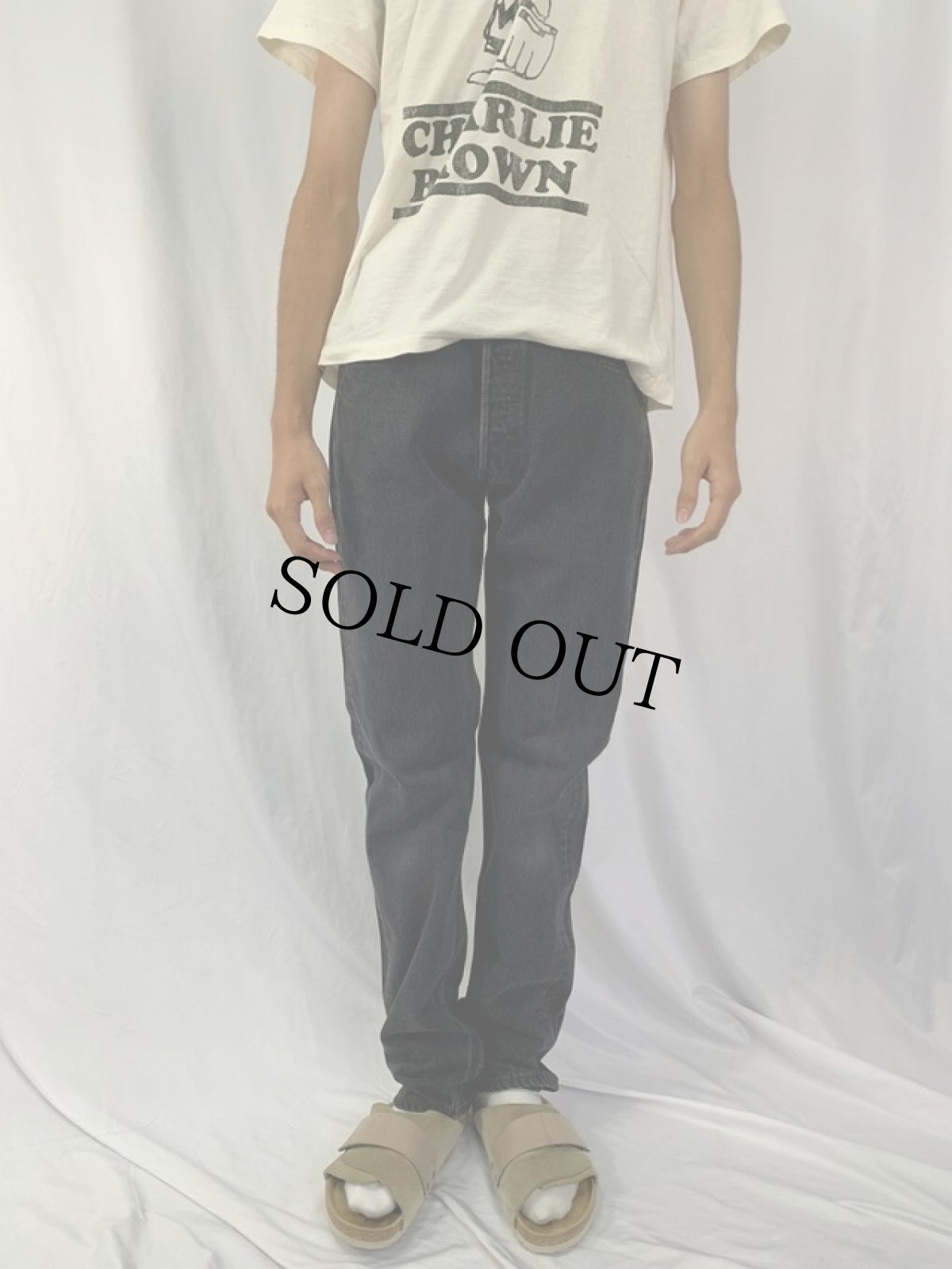 画像2: 90's Levi's 501 ブラックデニムパンツ W34 (2)