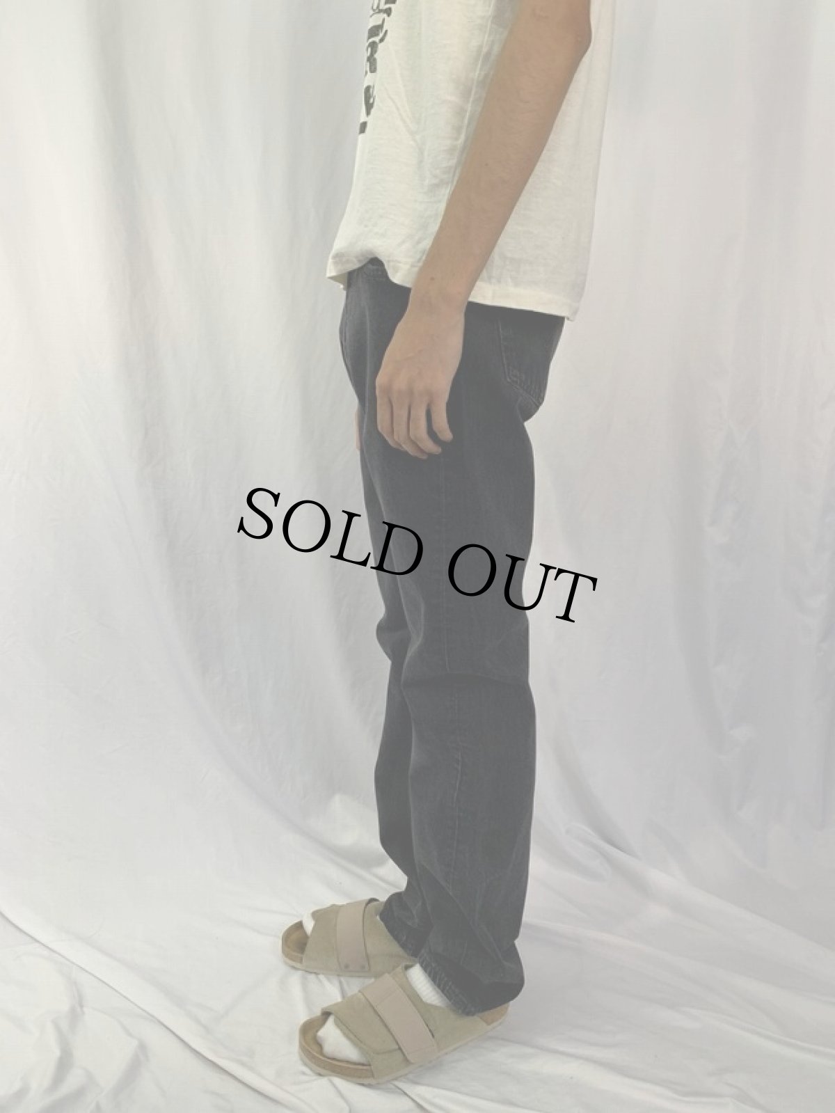 画像3: 90's Levi's 501 ブラックデニムパンツ W34 (3)