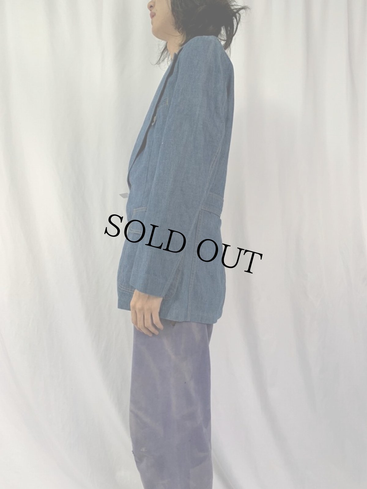 画像3: 70's Lee デザイン デニムテーラードジャケット (3)