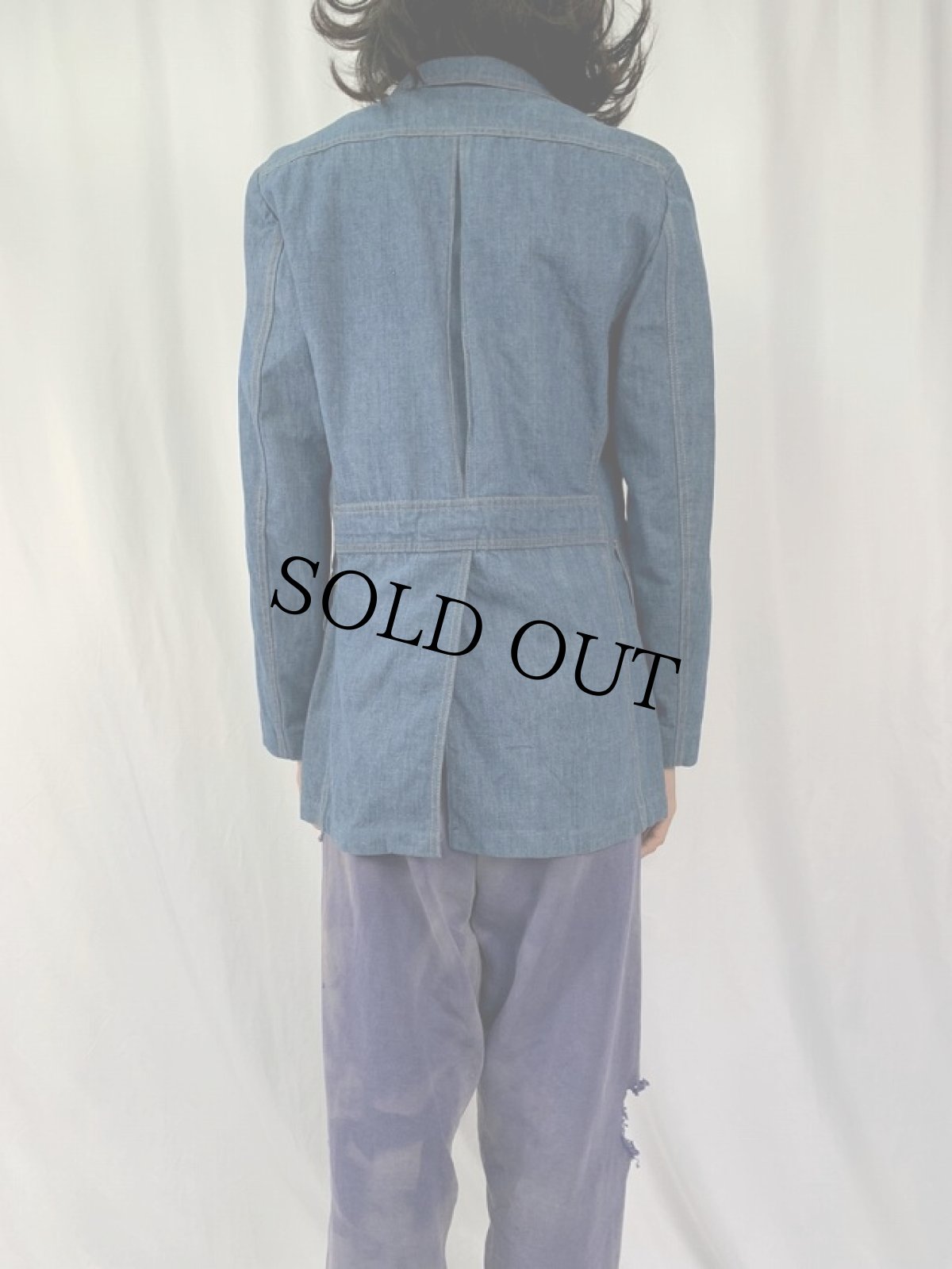 画像4: 70's Lee デザイン デニムテーラードジャケット (4)