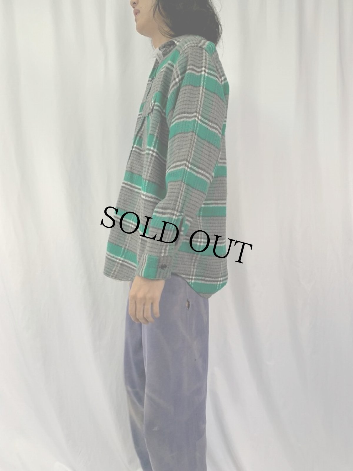 画像3: 70's〜 P-N-H チェック柄 ヘビーネルシャツ 17 (3)