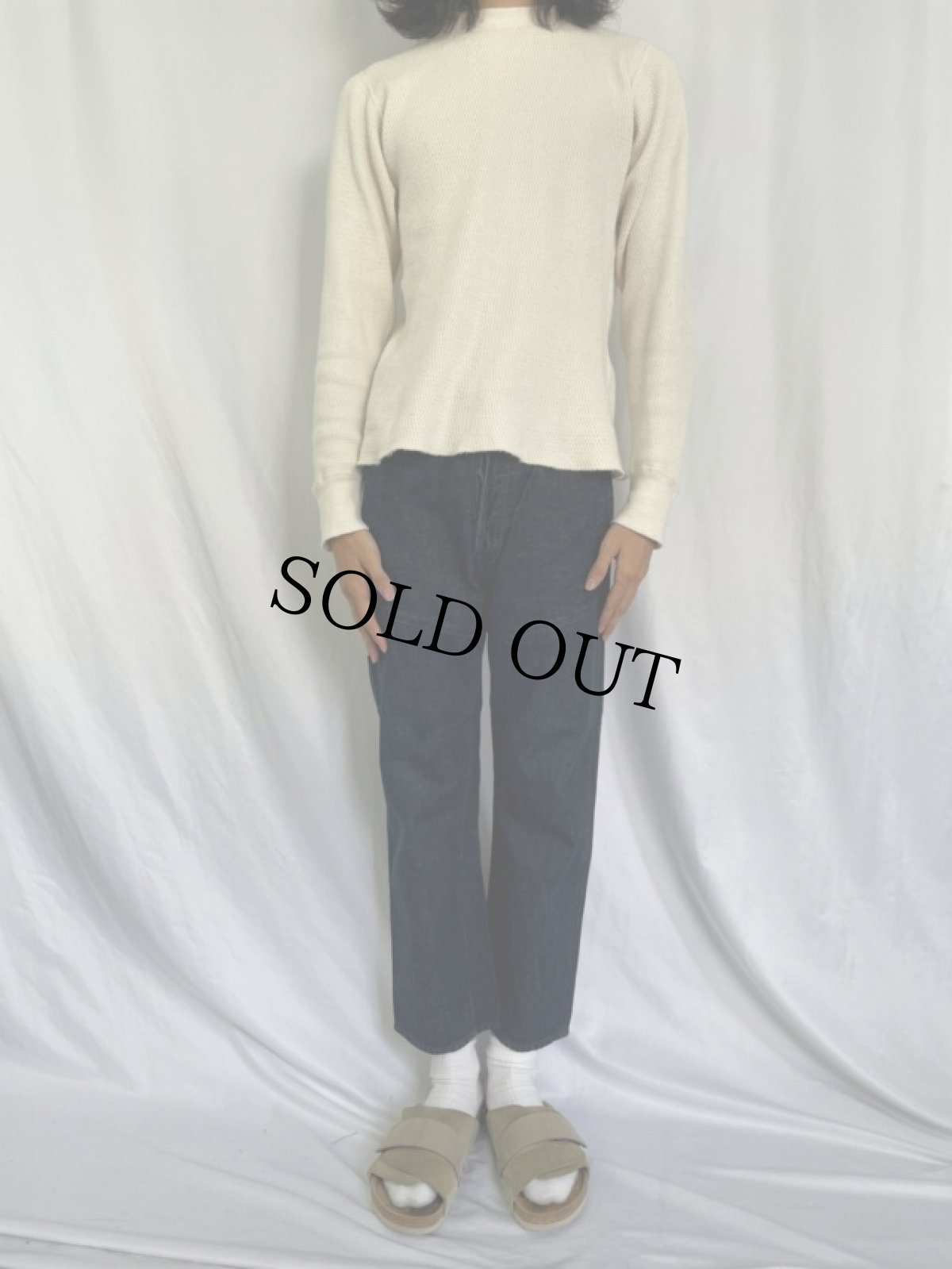 画像2: KAPITAL バックルバック コーデュロイ切り替えデニムパンツ W29 (2)