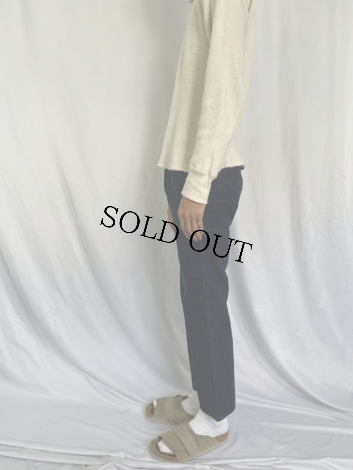 画像3: KAPITAL バックルバック コーデュロイ切り替えデニムパンツ W29 (3)