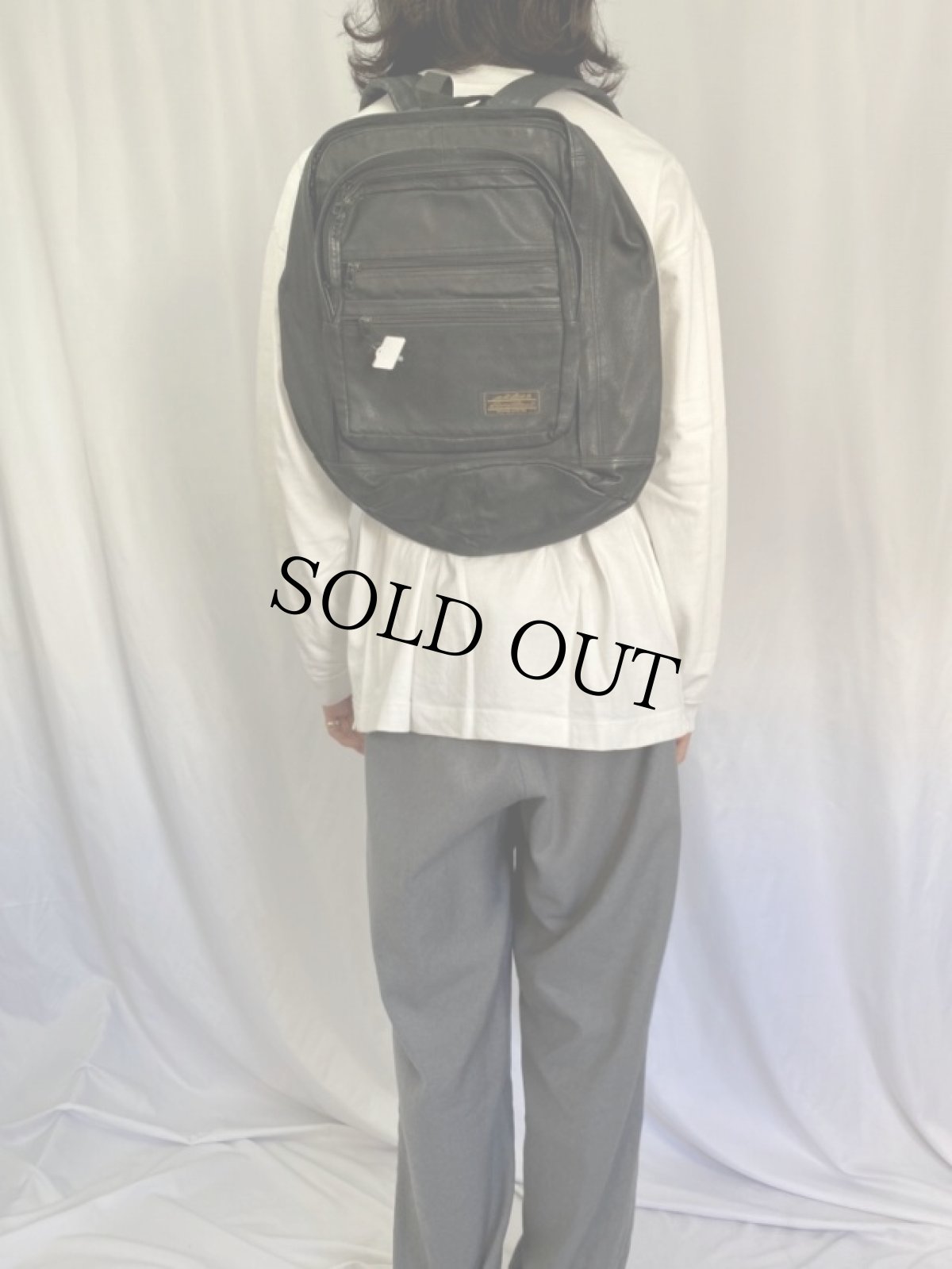 画像2: 80's EddieBauer レザーバックパック (2)