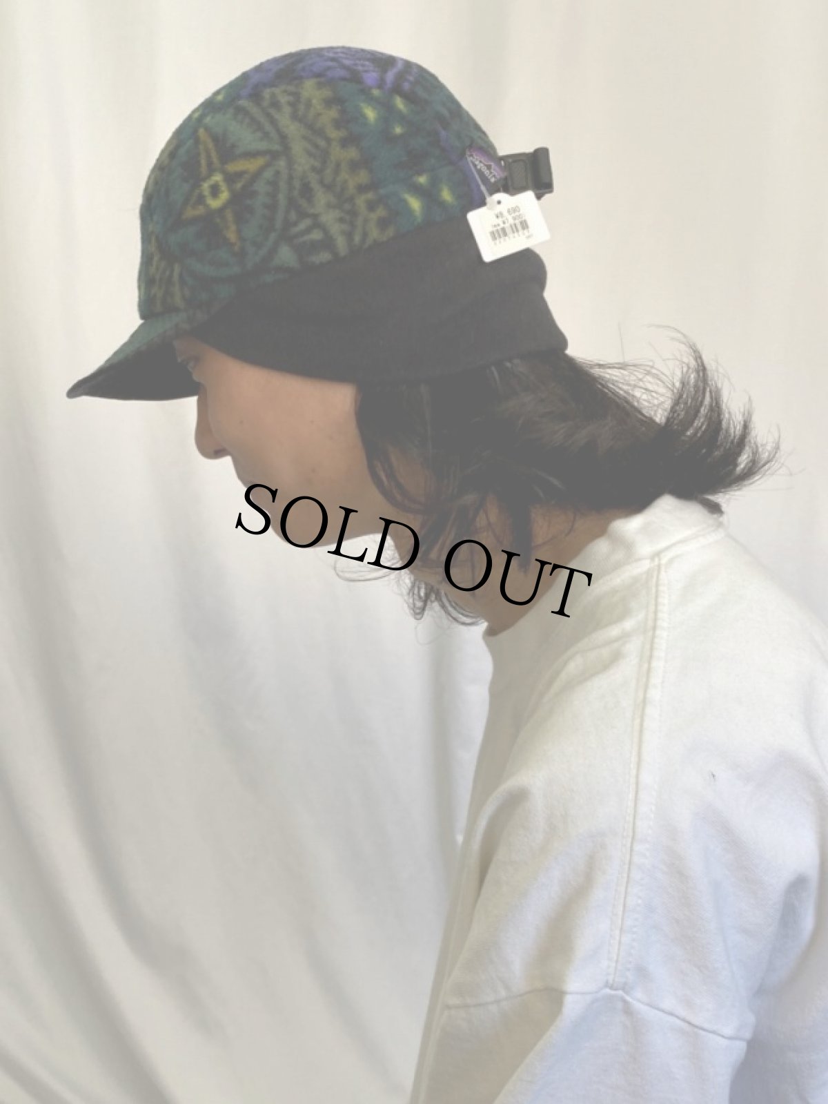 画像3: 90's Patagonia USA製 総柄 イヤーフラップフリースキャップ L (3)