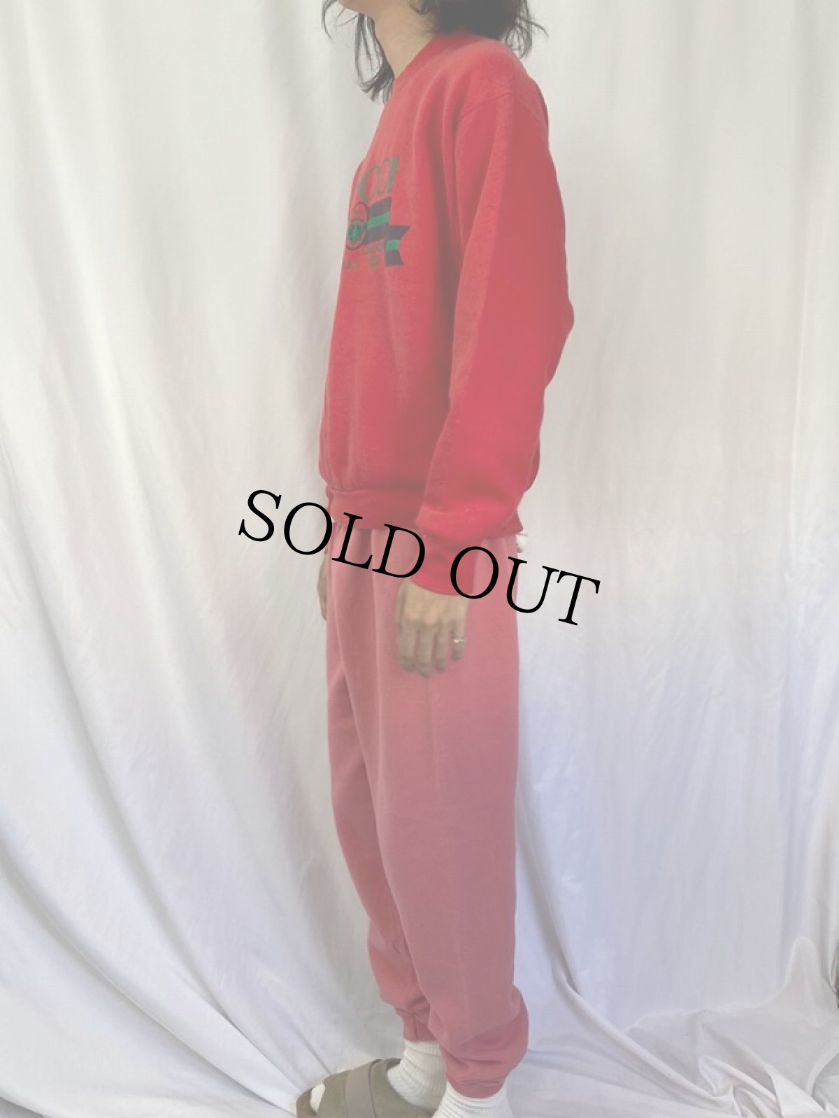 画像3: 90's USA製 ブート GUCCI ロゴプリントスウェット L (3)