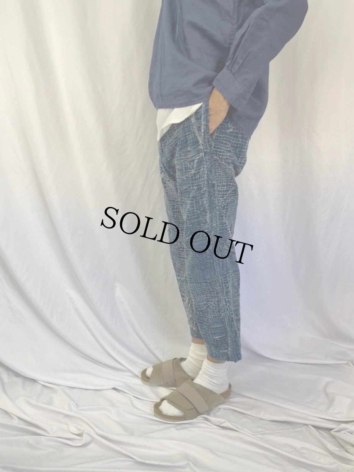 画像3: KAPITAL KOUNTRY コンチョボタン 襤褸加工デニムパンツ W31 (3)