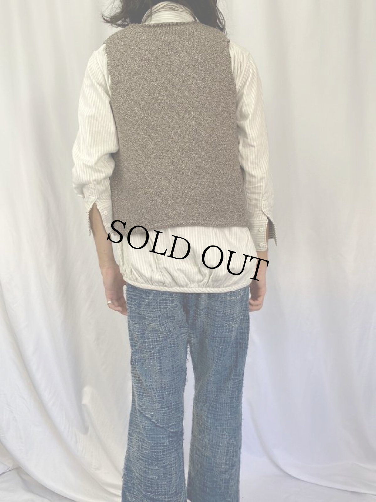 画像4: KAPITAL コンチョボタン ウールベスト S (4)