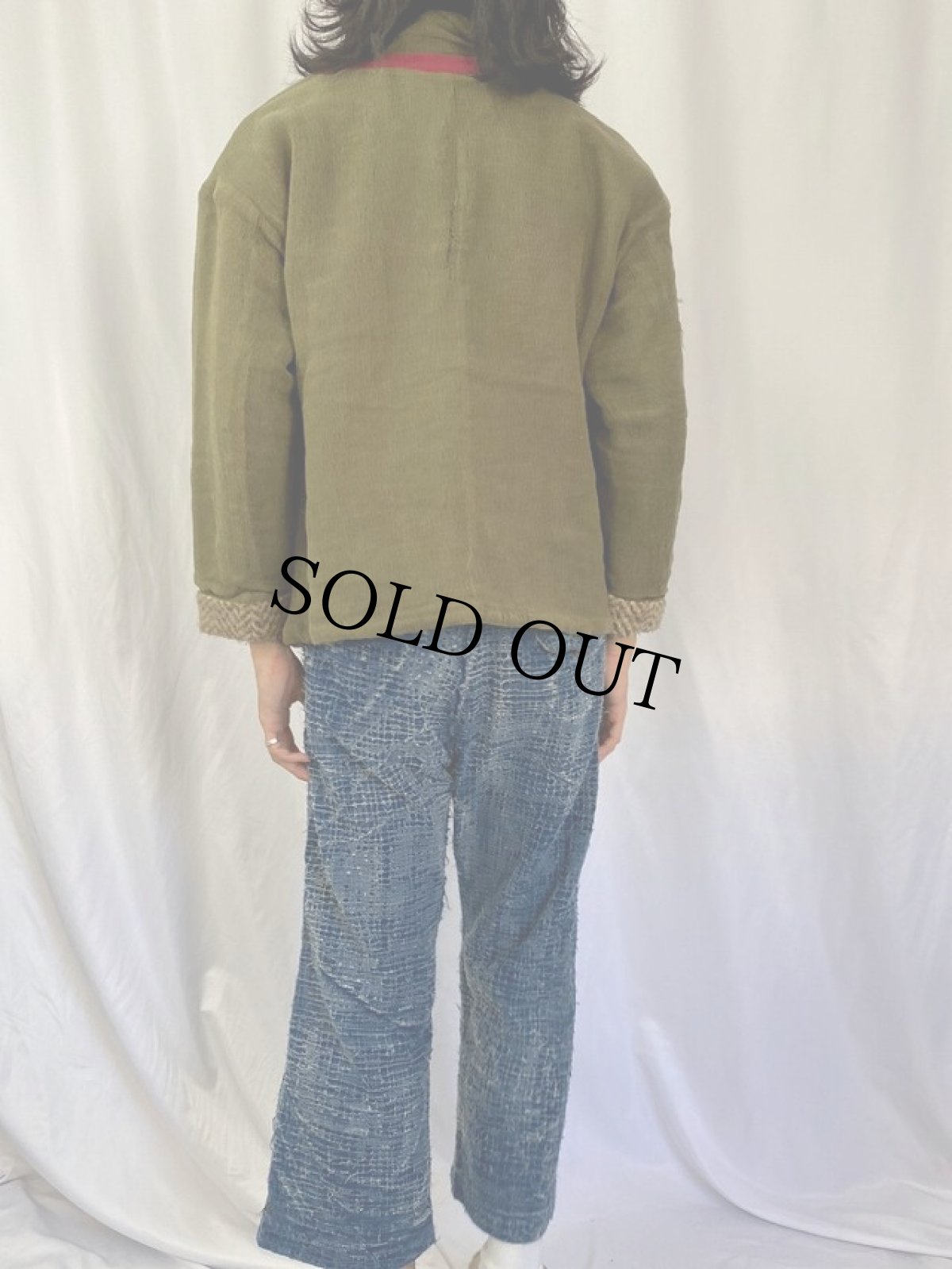 画像4: KAPITAL コットンリネン ボアポケット デザインジャケット M (4)