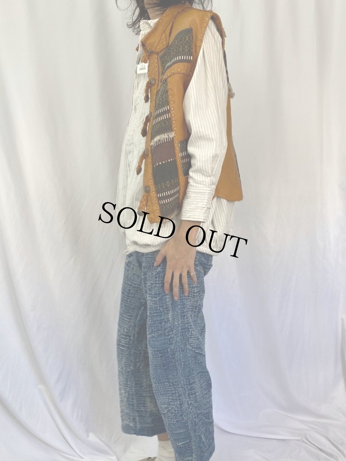 画像3: デザインレザーベスト (3)