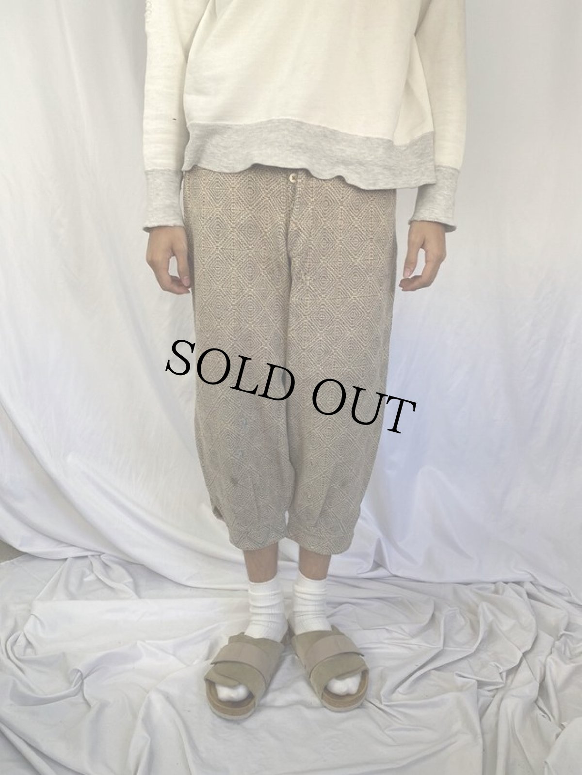 画像2: 50's 織柄ツイードニッカポッカ W29 (2)