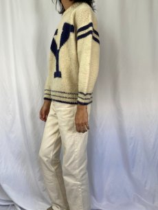 画像3: 90's ALPACA IMPORTS ネパール製 "YALE" ウールニットセーター (3)