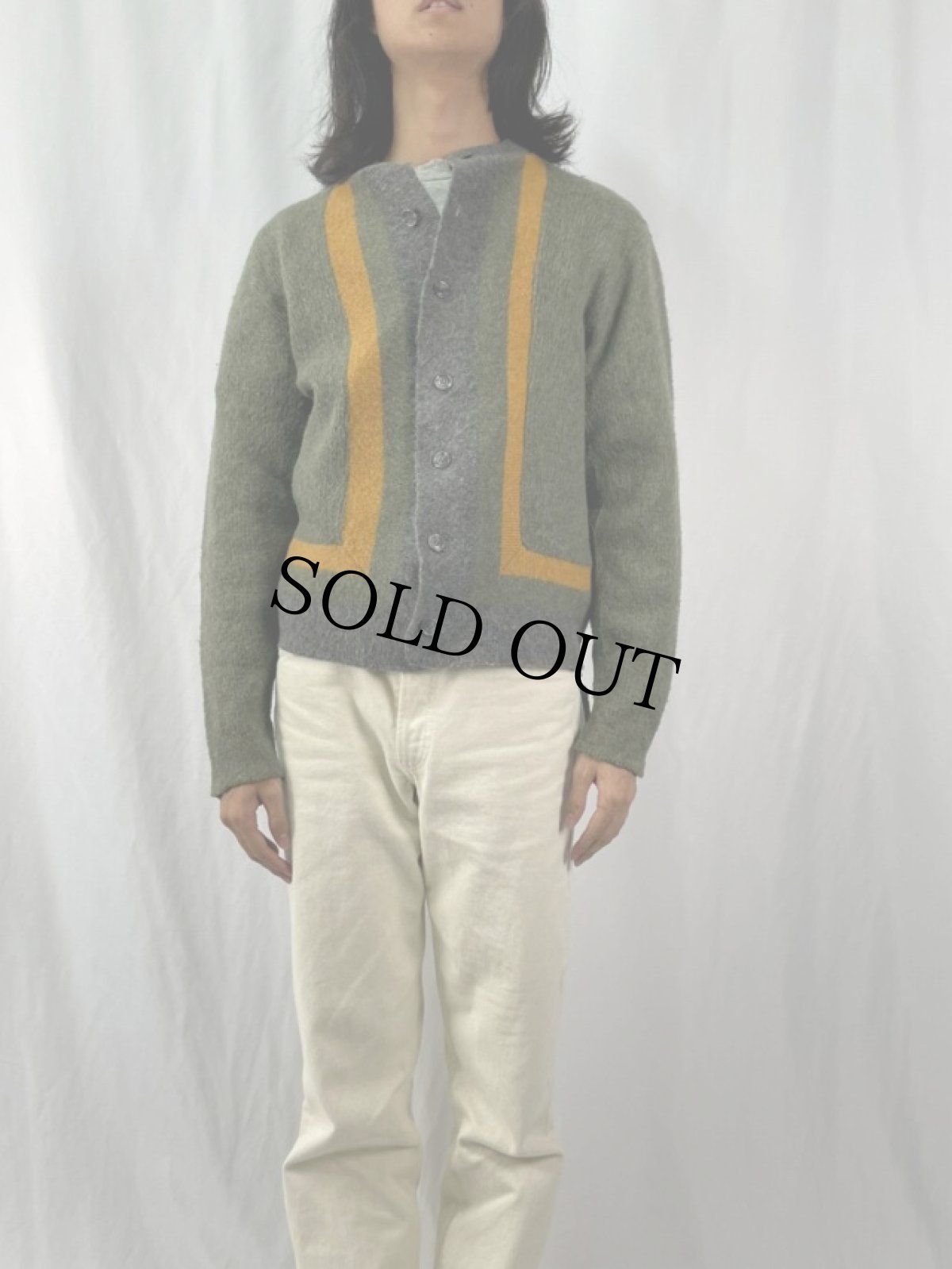 画像2: 60's Glen Dee モヘアニットカーディガン (2)