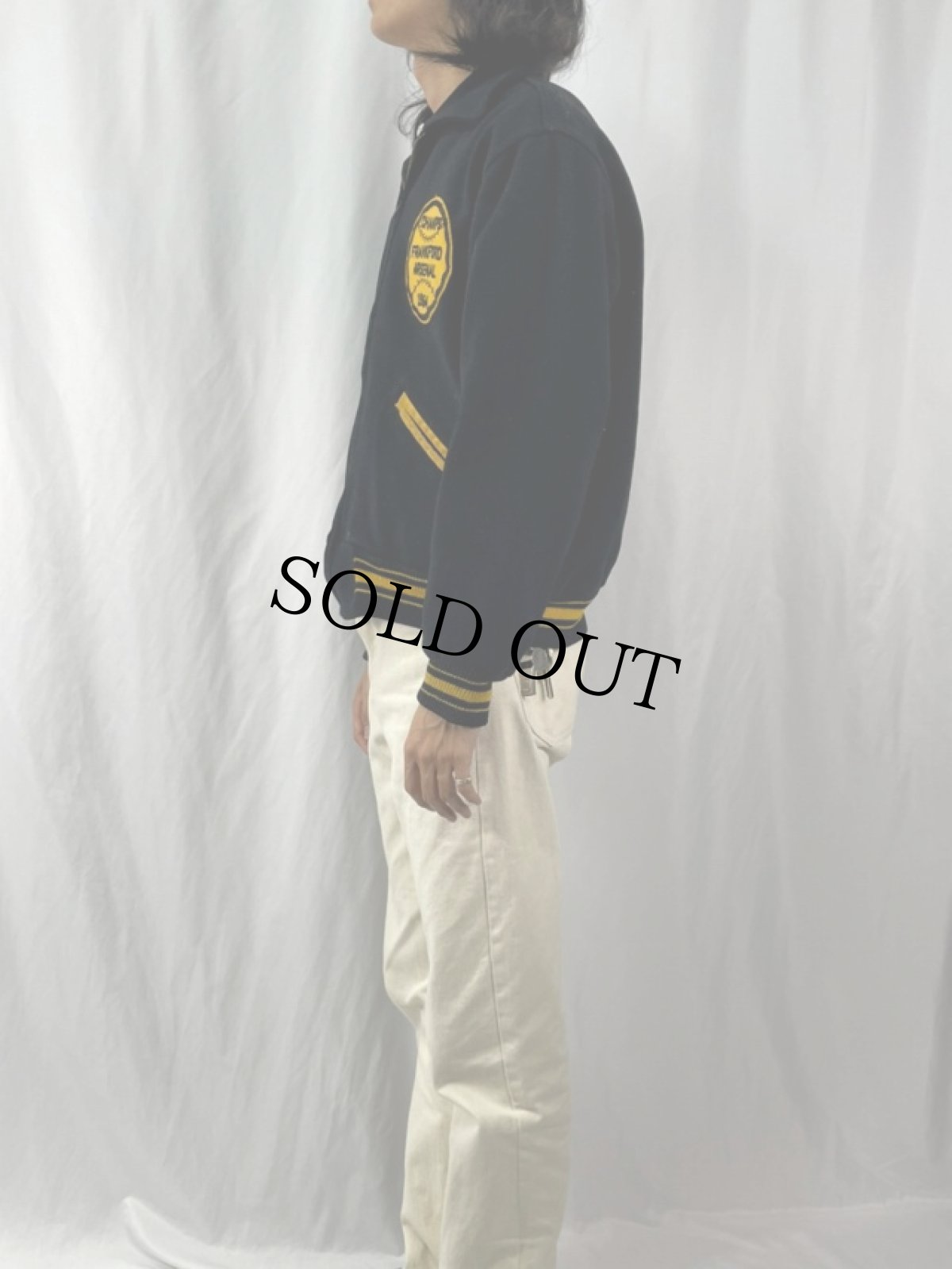 画像3: 50's M&H Sport Stores "CHAMPS FRANKFORD ARSENAL" ウールスポーツジャケット 42 (3)