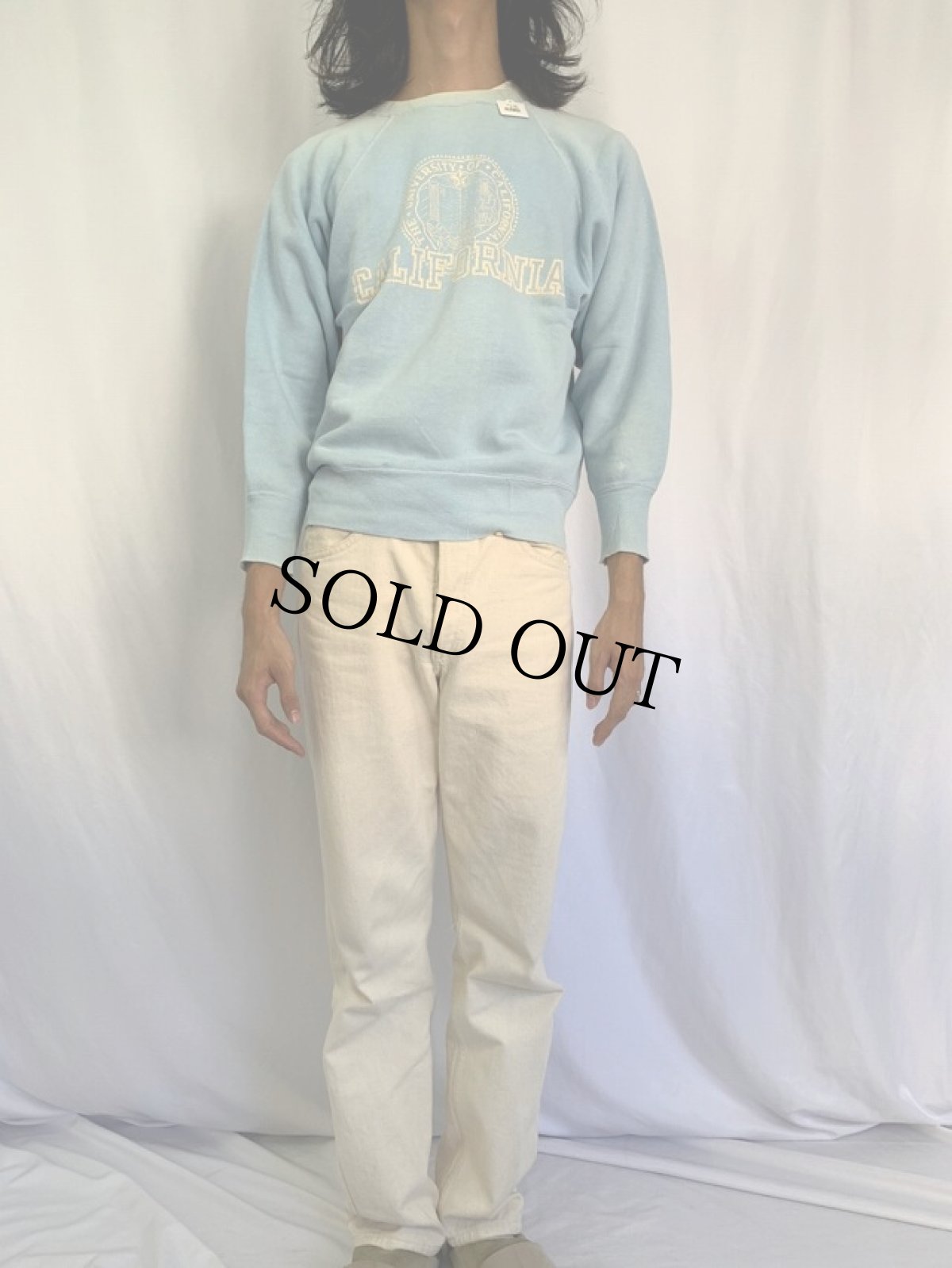 画像2: 50's "THE UNIVERSITY OF CALIFORNIA" ラグランスウェット (2)