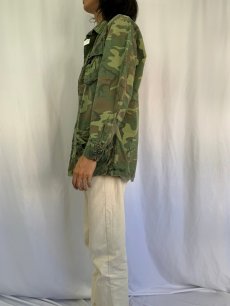 画像3: 【SALE】 60's U.S.ARMY ERDL迷彩 "グリーンリーフ" ファティーグジャケット 3rd MEDIUM-LONG (3)