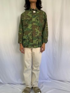 画像2: 【SALE】 60's U.S.ARMY ERDL迷彩 "グリーンリーフ" ファティーグジャケット 3rd (2)