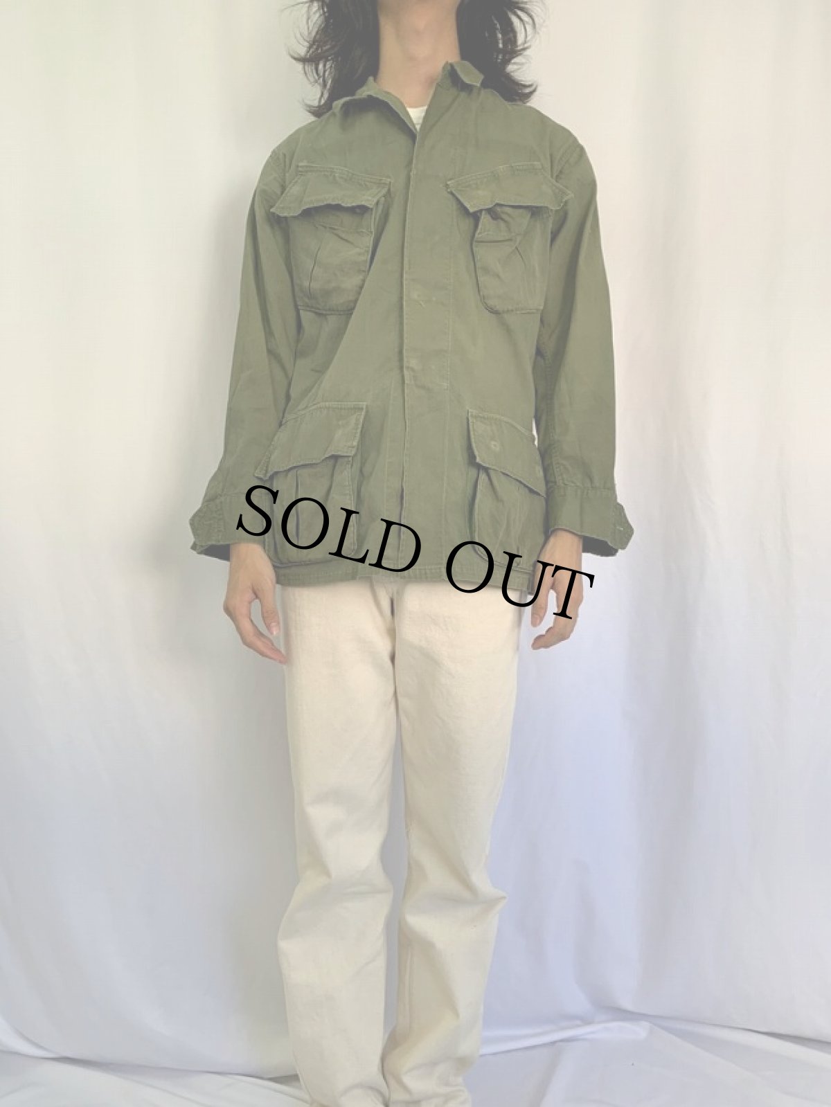 画像2: 60's U.S.ARMY ジャングルファティーグジャケット 3rd (2)