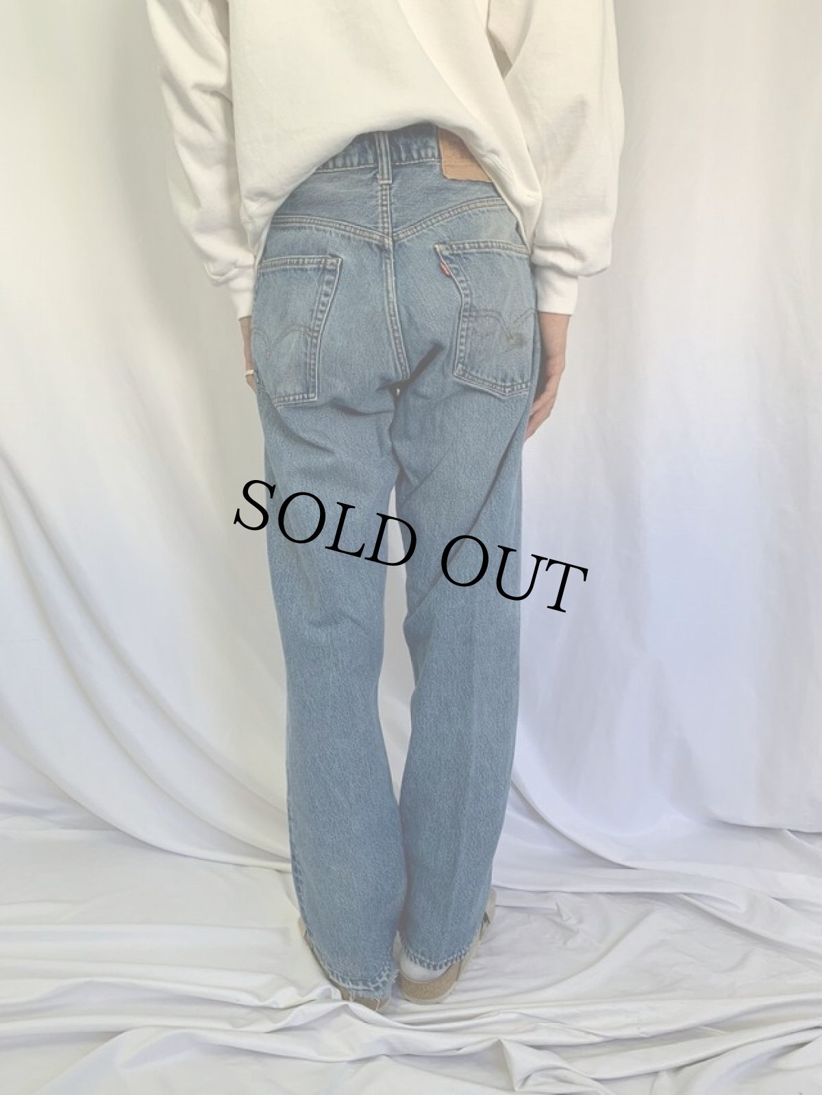 画像4: 80's 505-0217 USA製 内股シングル デニムパンツ W35 (4)