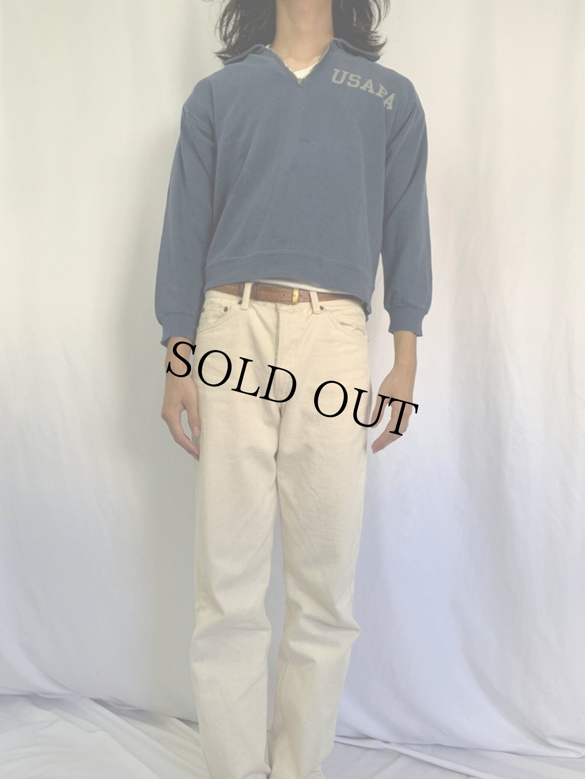 画像5: 70's ARTEX USAFA ハーフジップスウェット M (5)